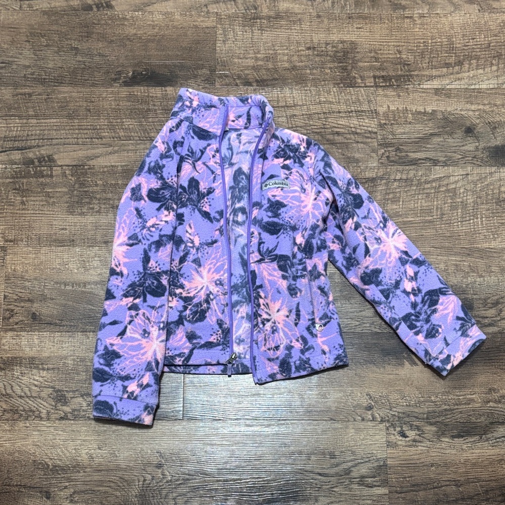 Columbia Kids Purple Floral Puffer Jacket